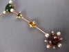 6.72CT DIAMOND & AAA TOURMALINE & SOUTH SEA PEARL 18KT ROSE GOLD LARIAT PENDANT