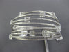LARGE .48CT DIAMOND 14K WHITE GOLD MULTI ROW SQUARE FLEXIBLE FUN BANGLE BRACELET