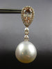 2.93CT DIAMOND AAA MORGANITE & SOUTH SEA PEARL 18K ROSE GOLD 3D HANGING EARRINGS