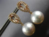 2.53CT DIAMOND AAA MORGANITE & SOUTH SEA PEARL 18K ROSE GOLD 3D HANGING EARRINGS