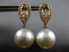 2.53CT DIAMOND AAA MORGANITE & SOUTH SEA PEARL 18K ROSE GOLD 3D HANGING EARRINGS