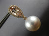 2.53CT DIAMOND AAA MORGANITE & SOUTH SEA PEARL 18K ROSE GOLD 3D HANGING EARRINGS