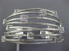 LARGE .48CT DIAMOND 14K WHITE GOLD MULTI ROW SQUARE FLEXIBLE FUN BANGLE BRACELET