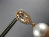 2.53CT DIAMOND AAA MORGANITE & SOUTH SEA PEARL 18K ROSE GOLD 3D HANGING EARRINGS