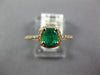 .87CT DIAMOND & AAA EMERALD 14KT YELLOW GOLD SQUARE HALO FRIENDSHIP PROMISE RING