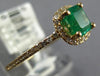.87CT DIAMOND & AAA EMERALD 14KT YELLOW GOLD SQUARE HALO FRIENDSHIP PROMISE RING