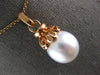 ESTATE LARGE .60CT DIAMOND & AAA SOUTH SEA PEARL 18KT ROSE GOLD FILIGREE PENDANT