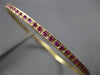 ESTATE 2.05CT AAA PINK RUBY 18KT YELLOW GOLD 3D ETERNITY BANGLE BRACELET