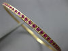 ESTATE 2.05CT AAA PINK RUBY 18KT YELLOW GOLD 3D ETERNITY BANGLE BRACELET