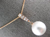 ESTATE .15CT DIAMOND & AAA SOUTH SEA PEARL 14K ROSE GOLD 3D JOURNEY LOVE PENDANT