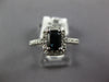 1.21CT DIAMOND & AAA SAPPHIRE 14K WHITE GOLD 3D EMERALD CUT HALO ENGAGEMENT RING