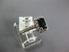1.21CT DIAMOND & AAA SAPPHIRE 14K WHITE GOLD 3D EMERALD CUT HALO ENGAGEMENT RING