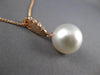 ESTATE .15CT DIAMOND & AAA SOUTH SEA PEARL 14K ROSE GOLD 3D JOURNEY LOVE PENDANT