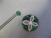 4.4CT DIAMOND & AAA EMERALD & SAPPHIRE 14K WHITE GOLD BUTTERFLY HANGING EARRINGS
