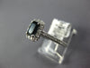 1.21CT DIAMOND & AAA SAPPHIRE 14K WHITE GOLD 3D EMERALD CUT HALO ENGAGEMENT RING