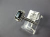 1.21CT DIAMOND & AAA SAPPHIRE 14K WHITE GOLD 3D EMERALD CUT HALO ENGAGEMENT RING