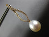 LARGE .7CT DIAMOND & AAA SOUTH SEA PEARL 18K ROSE GOLD INFINITY HANGING EARRINGS