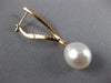 LARGE .7CT DIAMOND & AAA SOUTH SEA PEARL 18K ROSE GOLD INFINITY HANGING EARRINGS