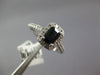 1.21CT DIAMOND & AAA SAPPHIRE 14K WHITE GOLD 3D EMERALD CUT HALO ENGAGEMENT RING