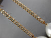 LONG .63CT DIAMOND & AAA SOUTH SEA PEARL 18KT ROSE GOLD 3D BAR HANGING EARRINGS
