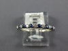 .47CT DIAMOND & AAA SAPPHIRE 14KT WHITE GOLD 2MM SEMI ETERNITY ANNIVERSARY RING