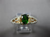 1.5CT DIAMOND & AAA TSAVORITE 18K WHITE & ROSE GOLD OVAL & ROUND ENGAGEMENT RING
