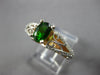 1.5CT DIAMOND & AAA TSAVORITE 18K WHITE & ROSE GOLD OVAL & ROUND ENGAGEMENT RING