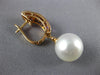 1.18CT DIAMOND AAA MULTI GEM & SOUTH SEA PEARL 18K ROSE GOLD 3D HANGING EARRINGS