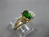 1.5CT DIAMOND & AAA TSAVORITE 18K WHITE & ROSE GOLD OVAL & ROUND ENGAGEMENT RING