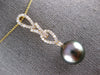 LARGE .42CT DIAMOND & AAA TAHITIAN PEARL 18KT YELLOW GOLD TEAR DROP LOVE PENDANT