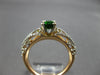 1.5CT DIAMOND & AAA TSAVORITE 18K WHITE & ROSE GOLD OVAL & ROUND ENGAGEMENT RING