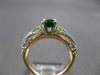 1.5CT DIAMOND & AAA TSAVORITE 18K WHITE & ROSE GOLD OVAL & ROUND ENGAGEMENT RING