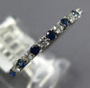 .47CT DIAMOND & AAA SAPPHIRE 14KT WHITE GOLD 2MM SEMI ETERNITY ANNIVERSARY RING