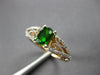 1.5CT DIAMOND & AAA TSAVORITE 18K WHITE & ROSE GOLD OVAL & ROUND ENGAGEMENT RING