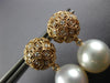 LARGE .3CT DIAMOND & AAA SOUTH SEA PEARL 18K ROSE GOLD FILIGREE HANGING EARRINGS