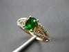 1.5CT DIAMOND & AAA TSAVORITE 18K WHITE & ROSE GOLD OVAL & ROUND ENGAGEMENT RING