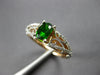 1.5CT DIAMOND & AAA TSAVORITE 18K WHITE & ROSE GOLD OVAL & ROUND ENGAGEMENT RING