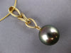 LARGE .42CT DIAMOND & AAA TAHITIAN PEARL 18KT YELLOW GOLD TEAR DROP LOVE PENDANT