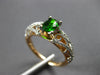 1.5CT DIAMOND & AAA TSAVORITE 18K WHITE & ROSE GOLD OVAL & ROUND ENGAGEMENT RING