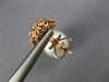 LARGE .3CT DIAMOND & AAA SOUTH SEA PEARL 18K ROSE GOLD FILIGREE HANGING EARRINGS
