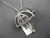 1.45CT WHITE & CHOCOLATE FANCY DIAMOND 14KT WHITE GOLD DOUBLE UMBRELLA PENDANT