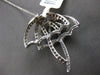 1.45CT WHITE & CHOCOLATE FANCY DIAMOND 14KT WHITE GOLD DOUBLE UMBRELLA PENDANT