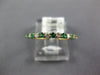 .46CT DIAMOND & AAA EMERALD 14KT YELLOW GOLD 2MM SEMI ETERNITY ANNIVERSARY RING