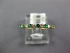 .46CT DIAMOND & AAA EMERALD 14KT YELLOW GOLD 2MM SEMI ETERNITY ANNIVERSARY RING