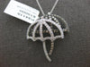 1.45CT WHITE & CHOCOLATE FANCY DIAMOND 14KT WHITE GOLD DOUBLE UMBRELLA PENDANT