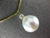 EXTRA LARGE .25CT DIAMOND AAA SOUTH SEA PEARL 18KT YELLOW GOLD TEAR DROP PENDANT