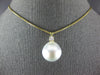 EXTRA LARGE .25CT DIAMOND AAA SOUTH SEA PEARL 18KT YELLOW GOLD TEAR DROP PENDANT