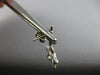 ESTATE LARGE 1.0CT DIAMOND 14KT WHITE GOLD 3D STAR SNOWFLAKE HANGING EARRINGS