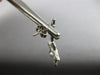 ESTATE LARGE 1.0CT DIAMOND 14KT WHITE GOLD 3D STAR SNOWFLAKE HANGING EARRINGS