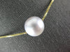 LARGE AAA SOUTH SEA PEARL 18KT YELLOW GOLD 3D 12MM SOLITAIRE FLOATING NECKLACE